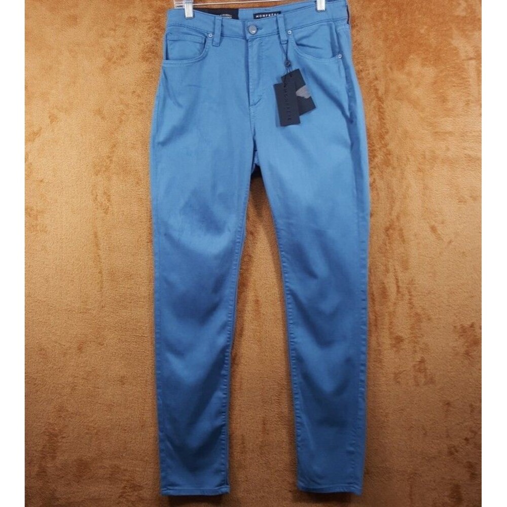 MONFRERE Jeans Mens Size 33 Blue BRANDO SLIM Stretch Denim Parisian Luxe $198